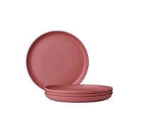 Mepal - Plato de desayuno 4 piezas Silueta - Apto para lavavajillas y microondas - Platos de plástico - Platos llanos - Vajilla - 23 cm - Vivid mauve
