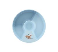Mepal, Plato Dividido Mio Little Dutch, Bordes altos para facilitar la recogida, Base antideslizante, Incluye compartimento extraíble para 2, 3, 4 secciones, Apto para microondas, Forest Friends
