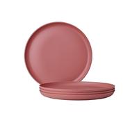 Mepal - Plato llano 4 piezas Silueta - Apto para lavavajillas y microondas - Platos de plástico - Platos llanos - Vajilla - 26 cm - Vivid mauve
