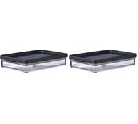 Mepal - Recipiente para Embutidos Omnia - Caja Frigorífica para Embutidos - Recipiente Frigorífico para Almacenamiento y Organización en Cocina - 500 ml - Black (Paquete de 2)
