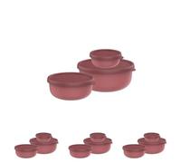 Mepal - Recipientes microondas 3-Partes Lumina - Recipientes alimentarios con tapa aptos para la nevera, el congelador, horno de vapor, microondas y lavavajillas - 250 + 750 + 1500 ml - Vivid mauve