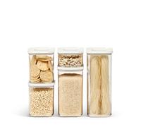 Mepal - Recipientes para Alimentos Modula Juego de 5 Piezas - Tapers para Comida con Tapa - Organizadores de Cocina y Cajas Herméticos - 1x 2000 ml, 1x 1500 ml, 2x 1000 ml y 1x 425 ml - White