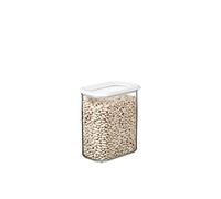 Mepal - Recipientes para Alimentos Modula - Tapers Transparente para Comida con Tapa - Organizador de Cocina y Caja de Almacenamiento de Plástico - Apilable y Hermético - 1500 ml - White