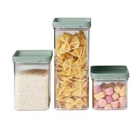 Mepal Set Botes Omnia 3 Piezas, Color Nordic Sage | Tarros de almacenamiento con tapa para armario de cocina, almacenamiento y organización de cocina, 700 ml, 1100 ml y 2000 ml