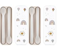 Mepal, Set cuchara para papilla 2 pzas Mio, Apto para lavavajillas, Sunshine & Rainbow (Paquete de 2)