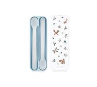 Mepal, Set cuchara para papilla 2 pzas Mio Little Dutch, Apto para lavavajillas, Forest Friends