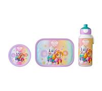 Mepal - Set de Almuerzo Campus - Fiambrera para Niños con Botella Pop-up, Fiambrera y Cajita para fruta - Set de Almuerzo para el Colegio o para Llevar - 400 + 750 + 300 ml - Paw Patrol Girls