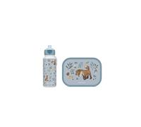 Mepal - Set de Almuerzo Campus - Fiambrera para Niños con Botella Pop-up y Fiambrera - Set de Almuerzo para el Colegio o para Llevar - Sin BPA - 400 + 750 ml - Forest Friends