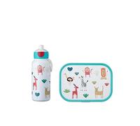 Mepal - Set de Almuerzo Campus - Fiambrera para Niños con Botella Pop-up y Fiambrera - Set de Almuerzo para el Colegio o para Llevar - Sin BPA - 400 ml + 750 ml - Animal Friends