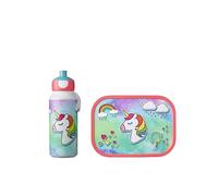 Mepal - Set de Almuerzo Campus - Fiambrera para Niños con Botella Pop-up y Fiambrera - Set de Almuerzo para el Colegio o para Llevar - Sin BPA - 400 ml + 750 ml - Unicorn