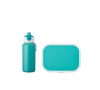 Mepal - Set de Almuerzo Campus - Fiambrera para Niños con Botella Pop-up y Fiambrera - Set de Almuerzo para el Colegio o para Llevar - Sin BPA - 400 ml + 750 ml - Turquoise