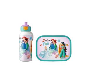 Mepal - Set de Almuerzo Campus - Fiambrera para Niños con Botella Pop-up y Fiambrera - Set de Almuerzo para el Colegio o para Llevar - Sin BPA - 400 ml + 750 ml - Disney Princess