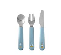 Mepal - Set de cubiertos infantiles de 3 piezas - Saillors bay - cubiertos infantiles - set de cubiertos con tenedor, cuchillo y cuchara para niños - apto para el lavajillas