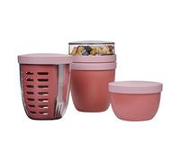 Mepal - Set promocional Pots Ellipse 3 piezas - Fiambrera 500 + 200 ml, Fruitpot 600 ml, Snackpot 350 ml - Recipiente para comida, vaso de yogur, vaso para llevar - Apto para lavavajillas - Vivid