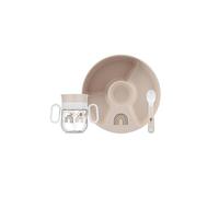 Mepal - Set vajilla para bebé 3 piezas Mio - Con taza anti-derrames - Plato de bebé y cucharas de bebé - Regalo de nacimiento óptimo - Apto para lavavajillas - Sunshine & Rainbow