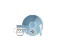 Mepal - Set vajilla para bebé 3 piezas Mio Little Dutch - Con taza anti-derrames - Plato de bebé y cucharas de bebé - Regalo de nacimiento óptimo - Apto para lavavajillas - Forest Friends