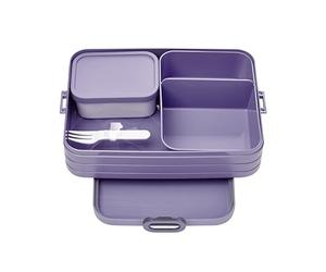 Mepal Take a Break Bento Lunch Box Large, Lunch Box with Bento Box, Prep Box for Sandwiches, Small Snacks & Leftovers, Snack & Lunch, Food Box with Compartiments, 1500 ml, Vivid Lilac
