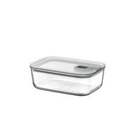 Mepal - Táper de cristal EasyClip - Caja de almacenamiento con tapa y cierre deslizante - Apto para microondas, vaporera, horno, frigorífico y congelador - Hermético - 1 l - Nordic sage