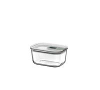 Mepal - Táper de cristal EasyClip - Caja de almacenamiento con tapa y cierre deslizante - Apto para microondas, vaporera, horno, frigorífico y congelador - Hermético - 450 ml - Nordic sage