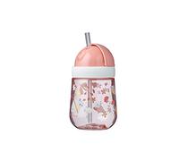 Mepal - Taza con pajita - Flowers & Butterflies - taza de aprendizaje para bebés a partir de 9 meses - anti-derrames - apta para el lavavajillas