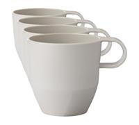 Mepal - Taza Silueta - Taza de té y café - Apta para lavavajillas y microondas - Vajilla - 300 ml - Nordic white (Paquete de 4)