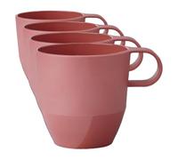Mepal - Taza Silueta - Taza de té y café - Apta para lavavajillas y microondas - Vajilla - 300 ml - Vivid mauve (Paquete de 4)