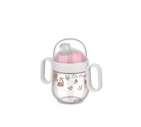 Mepal, Vaso con boquilla antiderrames Mio Little Dutch, A prueba de fugas, Tapa transparente, Fácil de sujetar gracias a las asas, Boquilla suave para beber, 200 ml, Fairy Garden