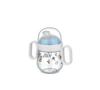 Mepal, Vaso con boquilla antiderrames Mio Little Dutch, A prueba de fugas, Tapa transparente, Fácil de sujetar gracias a las asas, Boquilla suave para beber, 200 ml, Forest Friends