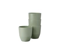 Mepal - Vaso Silueta 4 piezas - Taza de té y café - Apta para lavavajillas y microondas - Vajilla - 200 ml - Nordic sage