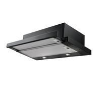 Mepamsa 3.150.486.069 - Campana Telescópica SUPERLINE GLASS 60 NEGRA 60 Cm Clase D