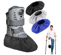 Mepase 12 fundas reutilizables para botas de fractura, impermeables, antideslizantes, para botas de caminar, cubierta de lluvia fundida, negro, gris y azul