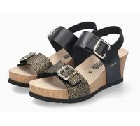 Mephisto Lissandra Cuero Negro Comodidad Cuña Sandalia Mujer Tallas 36-42 Nuevo