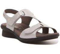 MEPHISTO Mujer París Gancho y Lazo Sandalias Pequeño Cuña en Blanco Talla 3- 7