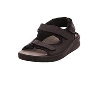 Mephisto - Sandalias de vestir de cuero nobuck para hombre, color negro, talla 44