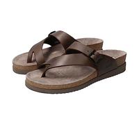Mephisto Sandalias Helen de piel de becerro marrón oscuro para mujer, marrón oscuro, 9.5 UK