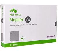 Mepilex AG - Apósito de espuma antimicrobiana de silicona suave (6 x 8,5 cm, 5 unidades)