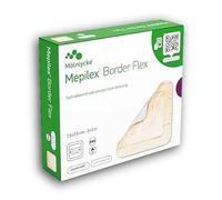 Mepilex Border Flex - Apósito de espuma de silicona suave y autoadhesiva, 7,5 x 7,5 cm, 5 unidades