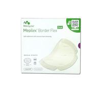 Mepilex Border Flex Oval 13 x 16 cm (5 Unidades) - Apósito de Espuma de Silicona Flexible - Tecnología Safetac para Retirada sin Dolor - Para Heridas Crónicas y Agudas - Estéril.