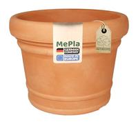 MePla Macetero Monza - Maceta redonda resistente a la intemperie y a los rayos UV - Interior y exterior - Ø 60 cm - Terracota