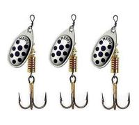 Mepp”s - Anzuelo especial de cucharilla para pesca de trucha, varios colores, ARGENT POINTS NOIRS PAR 3, 3