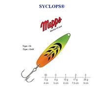 Mepps SYCLOPS - Amplia selección de pesos y colores (2/17 g, 7,5 cm)