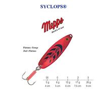Mepps SYCLOPS - Gran selección de pesos y colores (platino rojo, 1/12 g/6 cm)