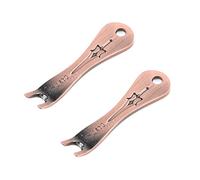 Meprotal Extractor de clavijas de puente de guitarra acústica, extractor de clavijas de guitarra, bronce rojo, paquete de 2