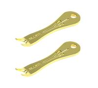 Meprotal Extractor de clavijas de puente de guitarra acústica, extractor de clavijas de guitarra, dorado, paquete de 2
