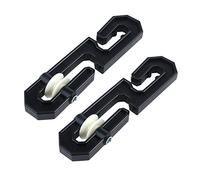 Meprotal Polea separadora de tendedero de aluminio de plástico, accesorios de polea para tendedero largo y cargas pesadas, paquete de 2