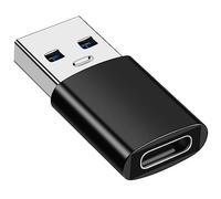 Mepsies Adaptador USB a USB C, Adaptador USB C Hembra a USB 3.1 Macho, Compatible con iPhone 11 12 13 14 Pro MAX, Samsung Galaxy S23 S22 S21 S20, MacBook, PC, Portátil (Negro)