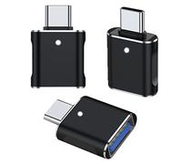 Mepsies Adaptador USB C 3 Piezas, Adaptador USB C a USB 3.0, Adaptador OTG USB Hembra a USB-C Macho Compatible con MacBook Pro, Samsung Galaxy, Smartphones Tipo C, Tabletas y Más (Negro)