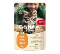 MERA Cats Nature - Comida húmeda para Gatos (12 x 85 g, sin azúcar ni Cereales, Comida húmeda para Gatitos con Alto Porcentaje de Carne)