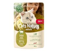 MERA Cats Nature - Comida húmeda para Gatos (12 x 85 g, sin azúcar ni Cereales, Comida húmeda para Gatos Adultos, Alto Porcentaje de Carne)