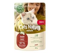 MERA Cats Nature Insekt Premium Comida húmeda para Gatos, 12 x 85 g, sin azúcar ni Cereales, sostenible y con Mucha proteína de Insectos, Comida húmeda para Gatos para Adultos
